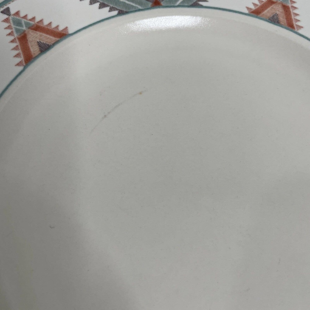 Vintage 80s Mikasa Intaglio Santa Fe Salad Plates Set of 4 Southwest Aztec 8" - Picture 5 of 6